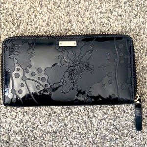 Black Kate Spade Wallet With Floral Designs